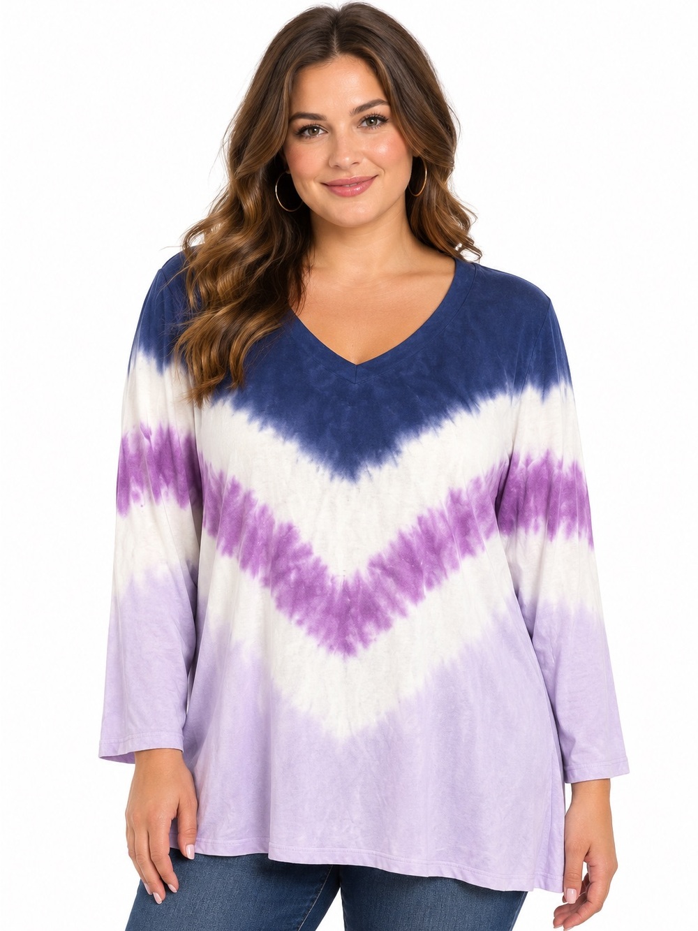 Cable & Gauge V-Neck Long Sleeve Top